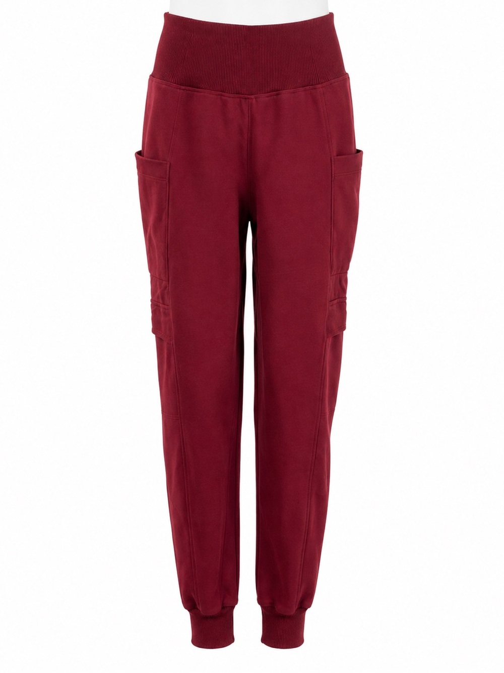 Size S Halara Women’s High Waisted Cargo Pocket Joggers Burgundy Athleisure